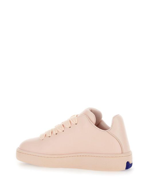 Burberry Pink Sneakers With Platform And Oversized Laces