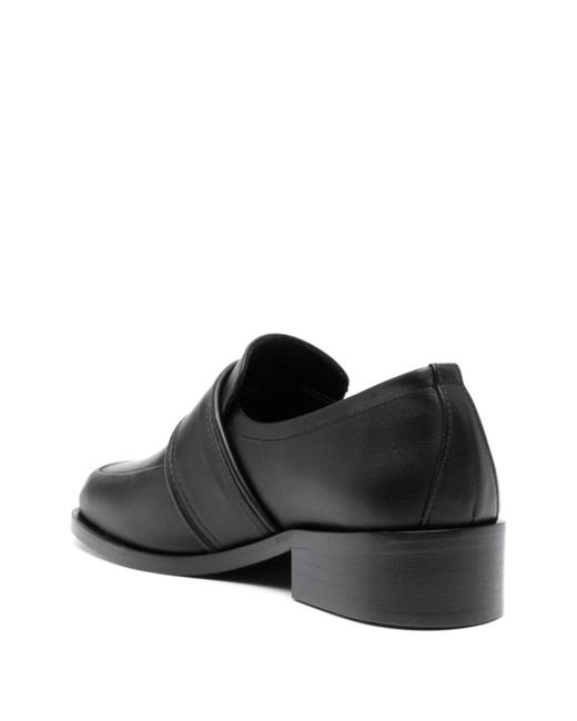 By Far Black Cyril 40mm Leather Loafers