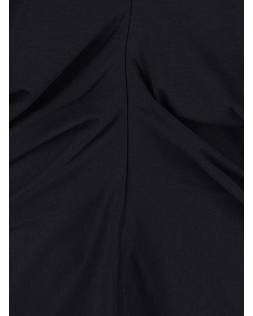 Rohe Black Draped Design T-Shirt