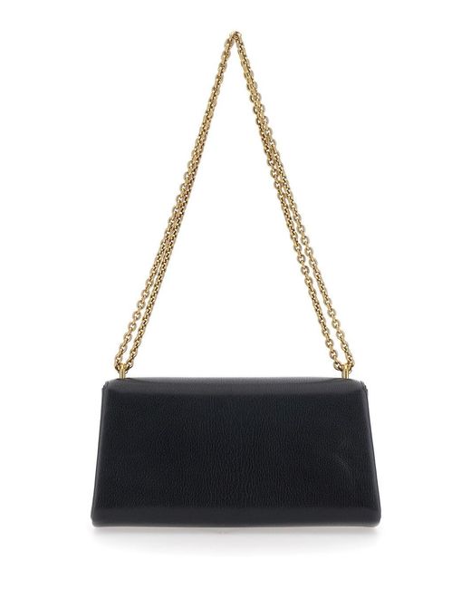 Gucci Black 'Dionysius' Shoulder Bag With Metal Plate On The Front In