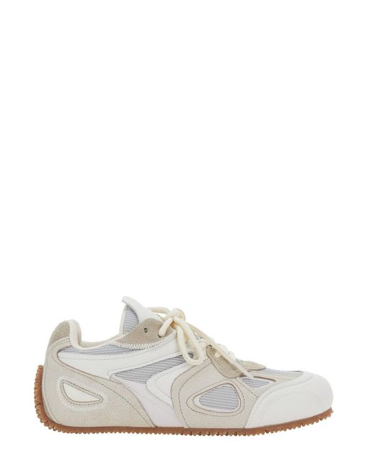 Axel Arigato White 'Slow Runner' And Sneaker With Mesh Inserts And Grooved Sole