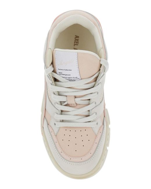 Axel Arigato White 'Area Lo' Low Top Sneakers With Logo Patch On The Tongue And Chunky Sole