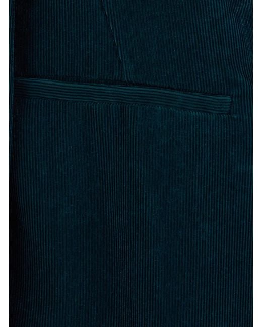 Forte_forte Blue Striped Velvet Blazer