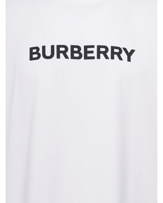 Burberry White T-Shirt With Logo for men