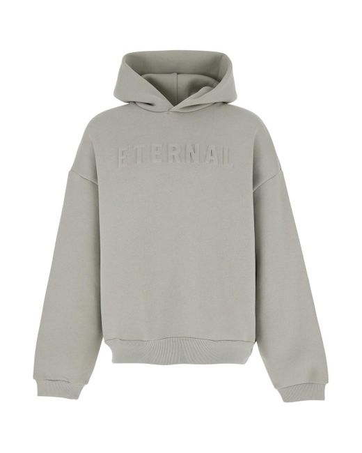 Felpa 'Eternal' Con Cappuccio Con Patch Logo E Ricamo Sul di Fear Of God in Gray da Uomo