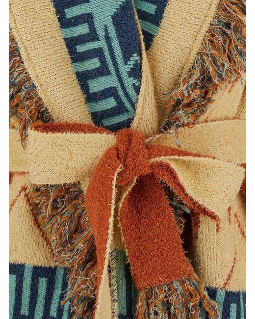 Alanui Blue Cardigan 'Golden Dusk'