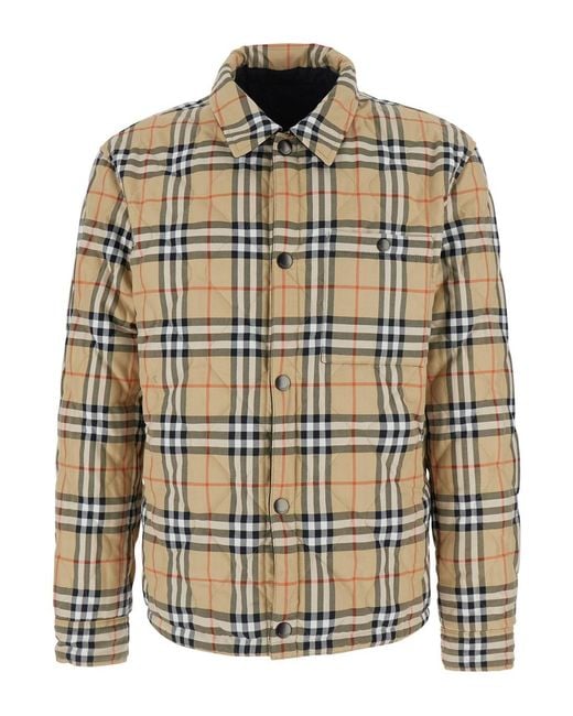 Burberry Blue 'Brighton' Jacket With Quilted Motif And Reversible Design for men