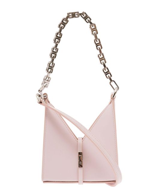 Givenchy Pink Cut Out Pale Leather Shoulder Bag Woman