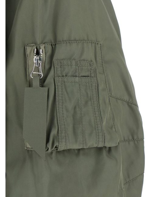 Giubbotto Bomber Con Tasca Con Zip Sulla Manica di The Attico in Green