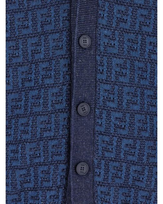 Fendi Blue Ff Crochet for men