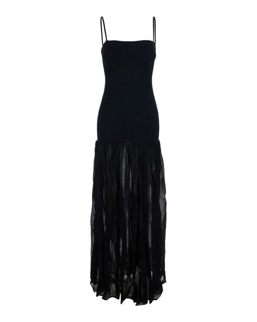 Hunza G Black Long Dress Hybrid