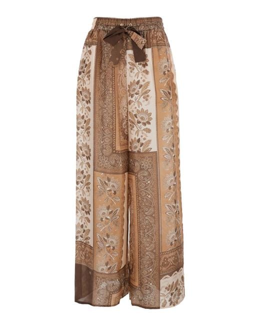 Pantalone 'Lucky' Con Vita Elasticizzata Con Coulisse E Sta di Zimmermann in Natural