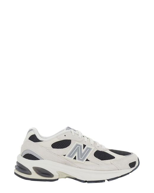 New Balance White U2010 Sneakers With Rubber Sole And Nb Logo