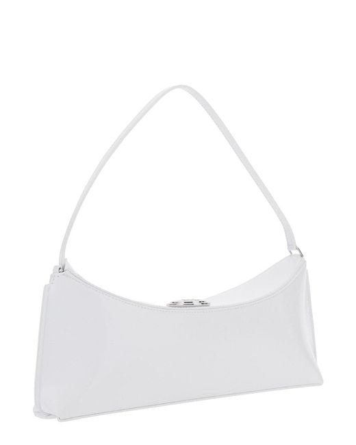 Jacquemus White 'Le Calisso' Shoulder Bag With Engraved Snap Button