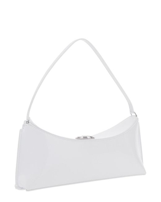 Jacquemus White 'Le Calisso' Shoulder Bag With Engraved Snap Button