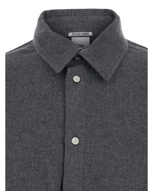 Won Hundred Gray 'Adriel' Shirt With Classic Collar for men