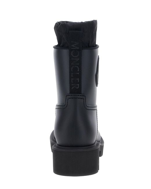 Moncler Black Kickstream High Rain Boots