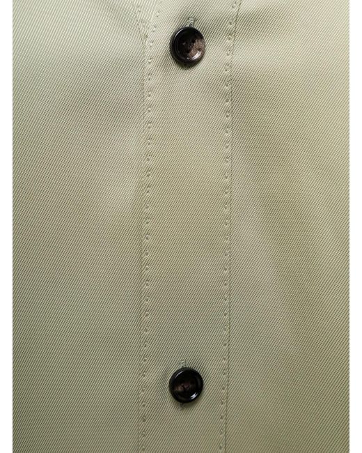 Bottega Veneta White Oversized Shirt With Maxi Collar In Fluid Viscose