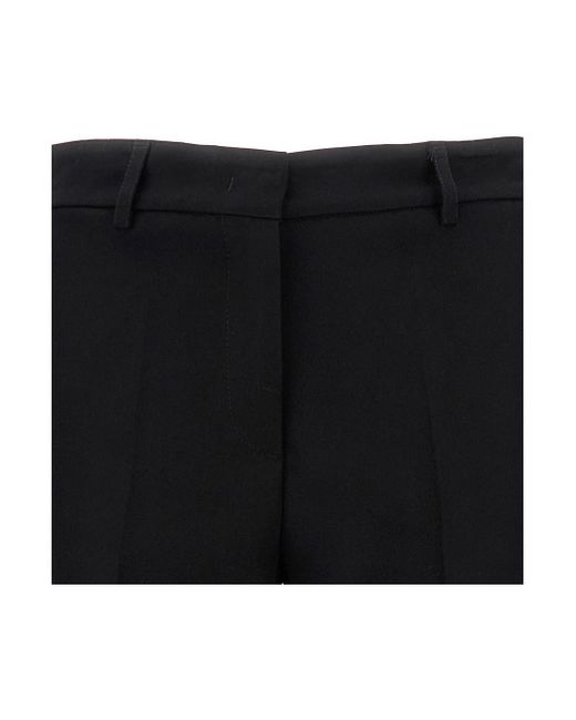 Plain Black Tailored Cigarette Cut Trousers