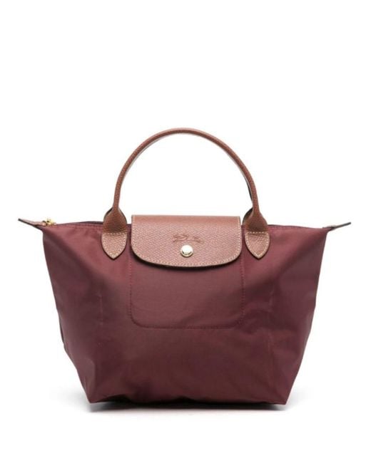 Borsa Tote Le Pliage Original Piccola di Longchamp in Purple