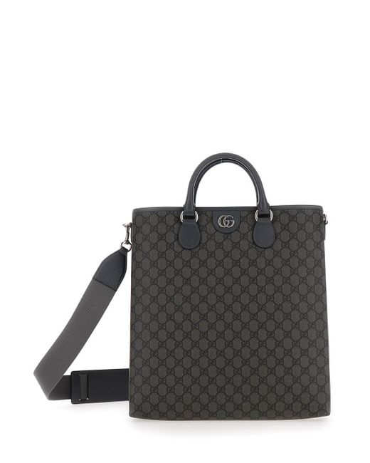 Gucci Black 'Ophidia Gg Media' And Tote Bag for men