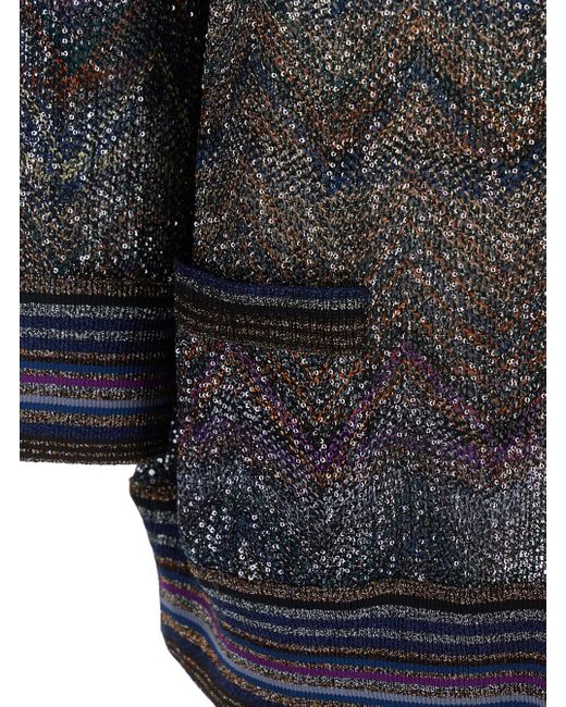 Cardgian Con Scollo A V E Paillettes Applicate All Over di Missoni in Black
