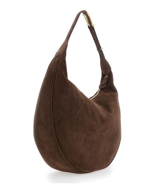 Liffner Brown Shoulder Bag With Top Handle