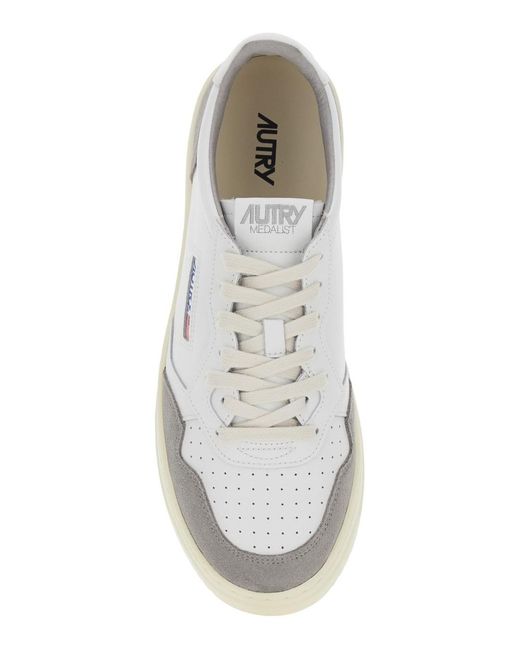 Autry White 'Medalist' Sneaker Low Top With Logo Patch On The Tongue An for men