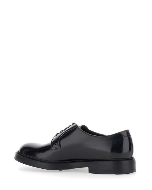 Doucal's White Classic Derby Shoes With Polished Finish for men