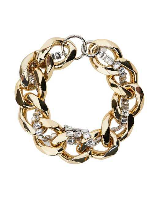 Gianluca Capannolo Metallic Colored Chain Necklace With Decorative Jewels