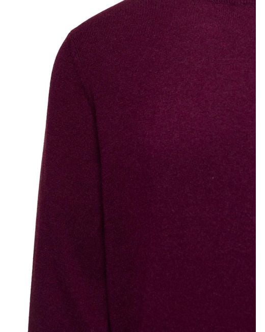 GAUDENZI Purple Crewneck Cashmere Sweater for men
