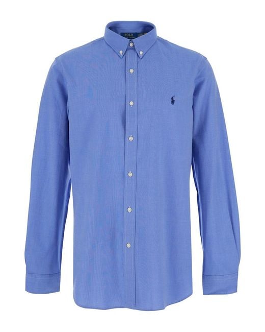 Polo Ralph Lauren Blue Shirt Slim Fit for men