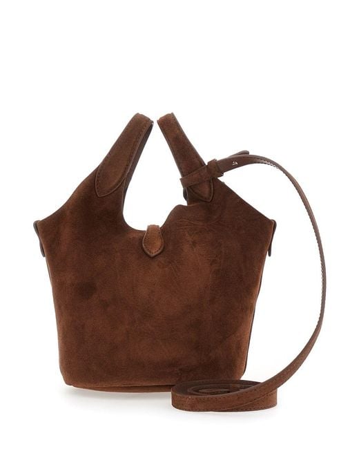 Polo Ralph Lauren Brown 'Polo Play' Handbag With Pony On The Front And