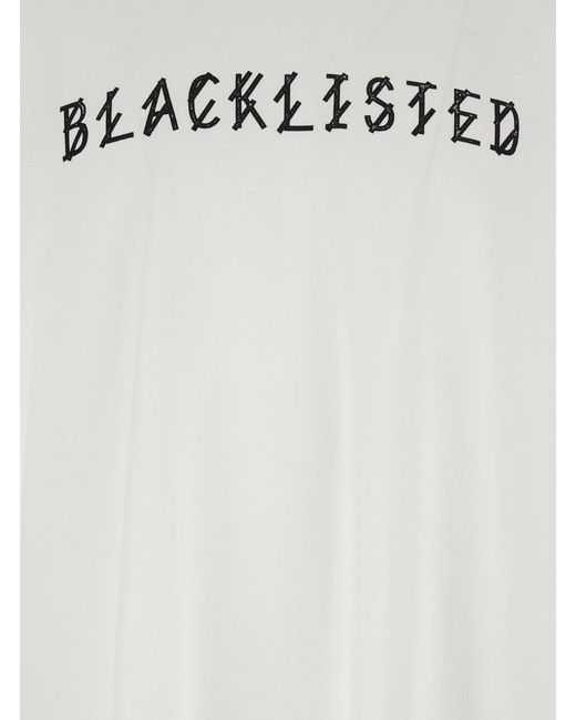 44 Label Group White Crew Neck T-Shirt With Logo On The Front And Maxi for men