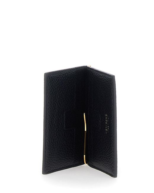 Tom Ford Black Clip Bifold for men