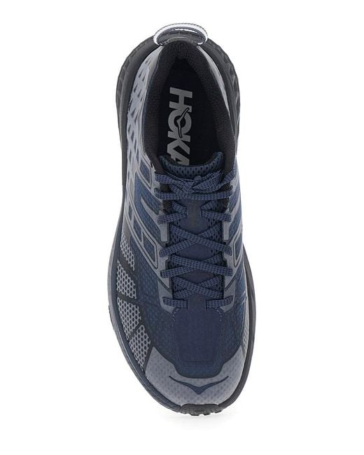Sneaker 'U Speedgoat 2Ts' Low Top Con Lacci Con Stampa E Logo Let di Hoka One One in Blue