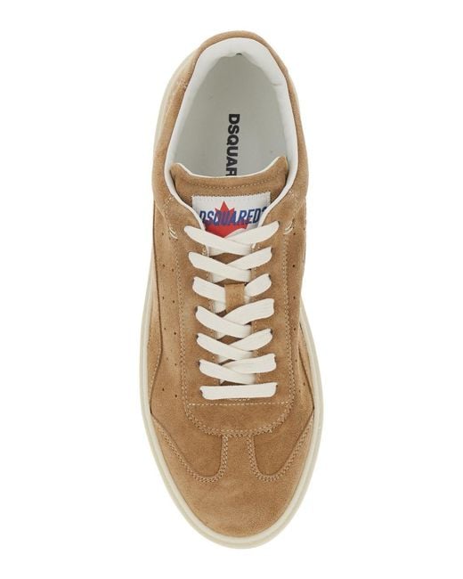 DSquared² Brown Low Top Sneakers With Logo Patch On The Tongue And Logo Lettering On The Heel for men