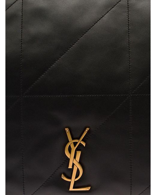 Saint Laurent Black 'Jamie 4.3' Maxi Shoulder Bag With Cassandre Detai