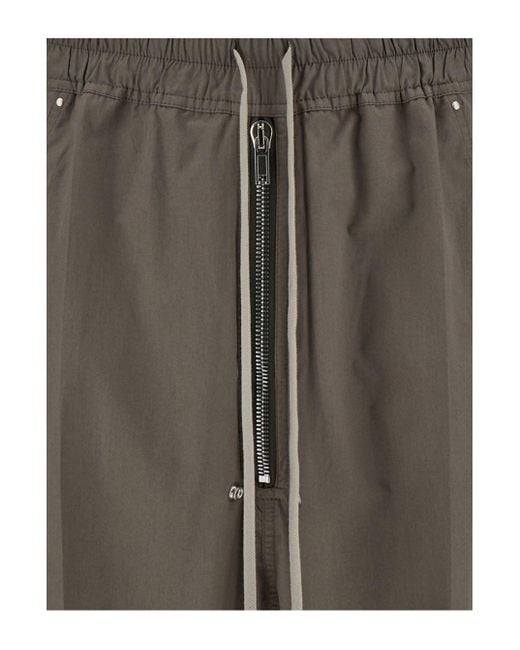 Rick Owens Gray Light Low Crotch Straight Trousers for men