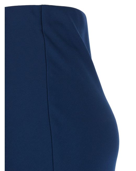 Plain Blue Maxi Relaxed Skirt