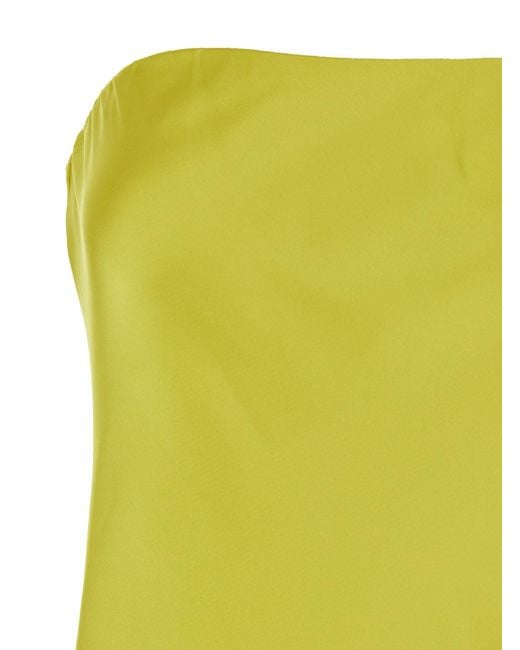 Norma Kamali Green 'Bias' Long Dress With Sleeveless Design