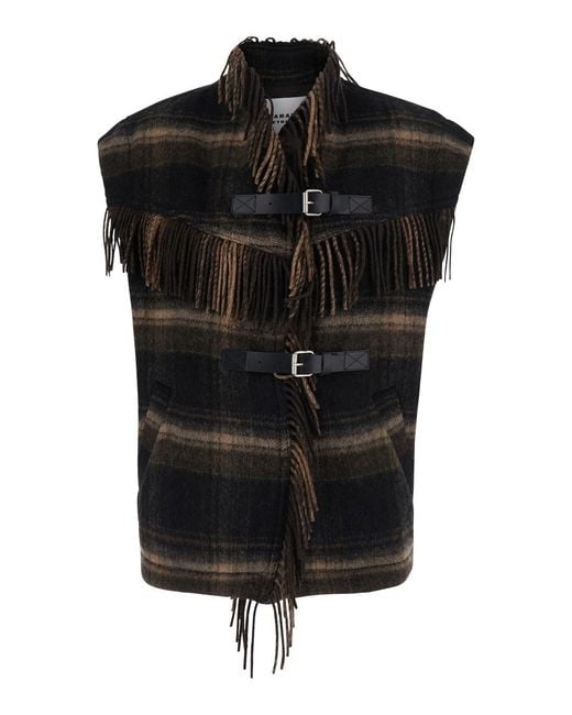Isabel Marant Black Ginesa-Gc Jackets With High Collar And Long Sleeves
