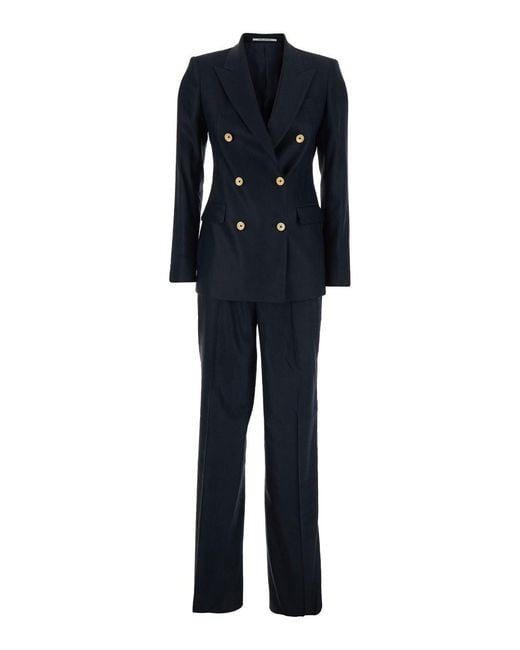 Tagliatore Blue Double-Breasted Suit