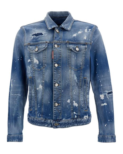 Giubbotto di jeans outlet strappato uomo