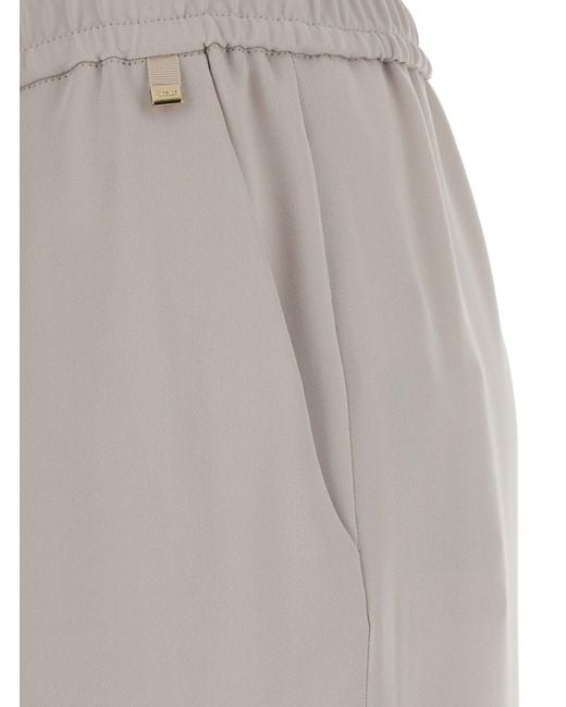 Herno Gray Pants With Elastic Waistband