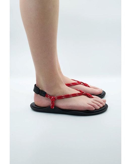 FLOWZE White Sandals With Cord Detail