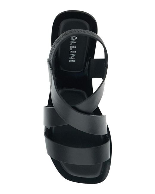 Pollini Black Flat Sandal