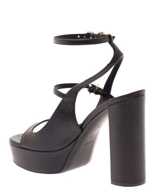 Givenchy Black Voyou High Heel Sandal Platform 115