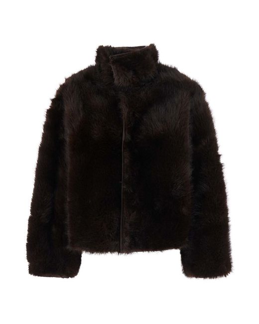 Urbancode Brown Fur Jacket With Reversible Design