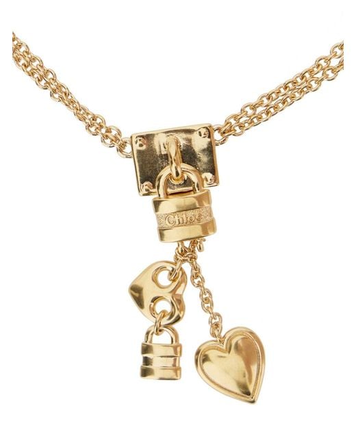 Collana Con Charm Pendenti E Design A Catena di Chloé in Metallic